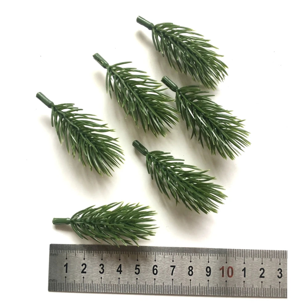 10pcs Pine Branches Artificial Plants Christmas Wedding Home Tree Decorations DIY Handcraft Bouquet Gift Box Fake Plants Needle