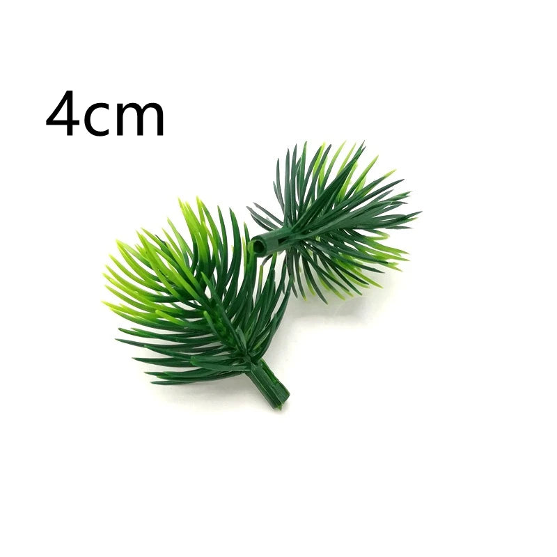 10pcs Pine Branches Artificial Plants Christmas Wedding Home Tree Decorations DIY Handcraft Bouquet Gift Box Fake Plants Needle