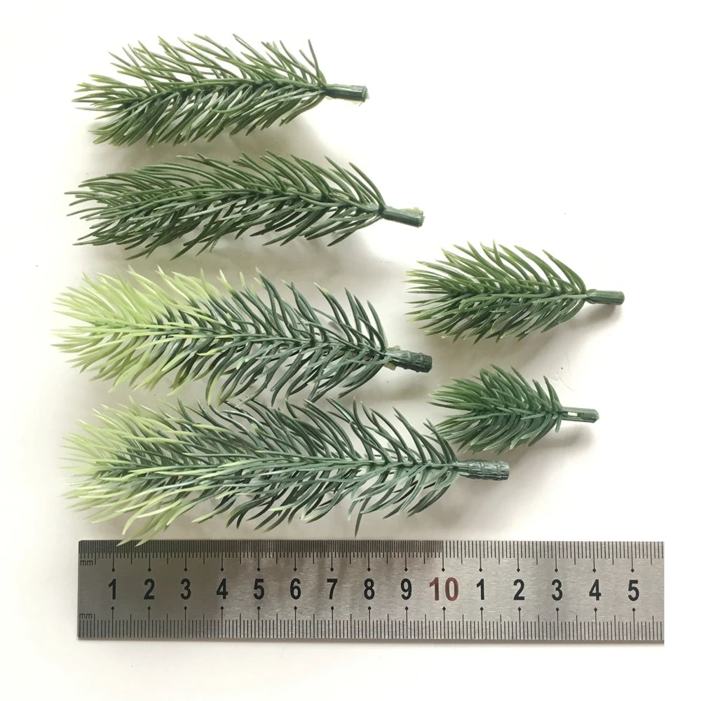 10pcs Pine Branches Artificial Plants Christmas Wedding Home Tree Decorations DIY Handcraft Bouquet Gift Box Fake Plants Needle