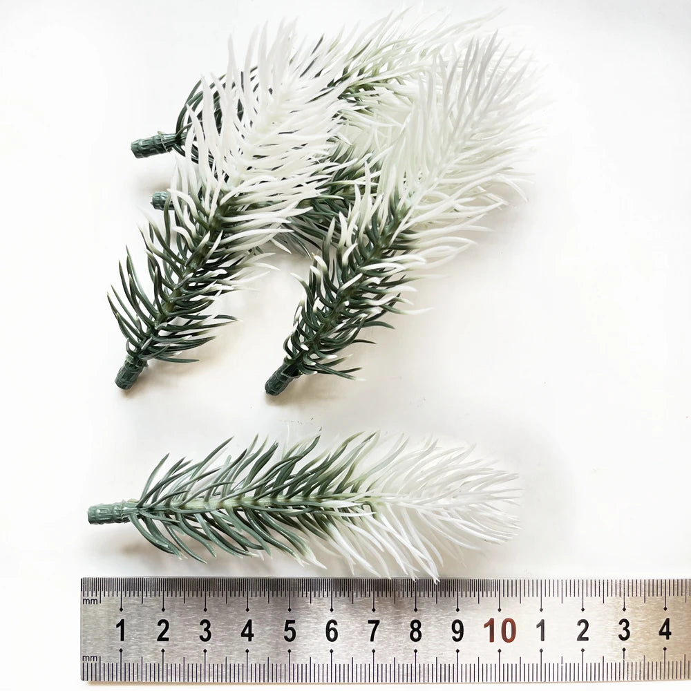 10pcs Pine Branches Artificial Plants Christmas Wedding Home Tree Decorations DIY Handcraft Bouquet Gift Box Fake Plants Needle