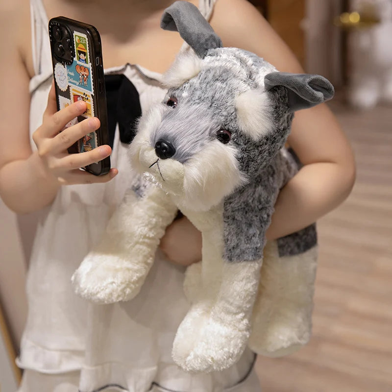 22/30/40CM Lovely Plush Schnauzer Plush Toys Stuffed Soft Animal Dolls Kawaii Schnauzer Dog Nice Birthday Christmas Gifts