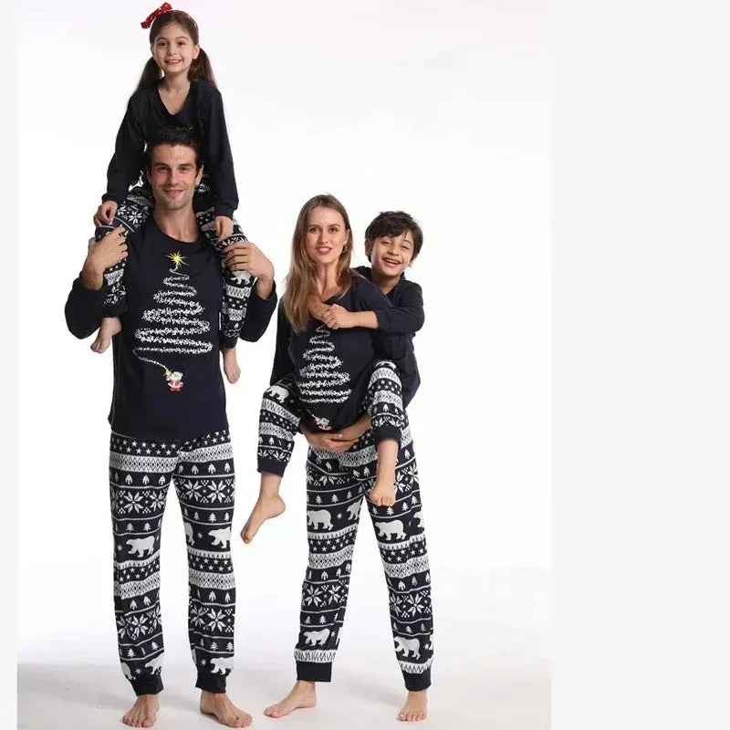 2024 Christmas Family pack 2025 New Year family pack Christmas cotton family pajamas pajama pants a family of three four 2sets