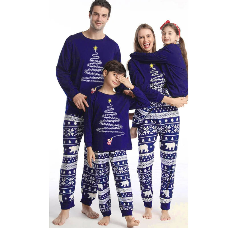 2024 Family Matching Outfits Red Christmas Pajamas Sets Father Mother Daughter and Son Pyjamas Aldult Kids Xmas Family Clothing