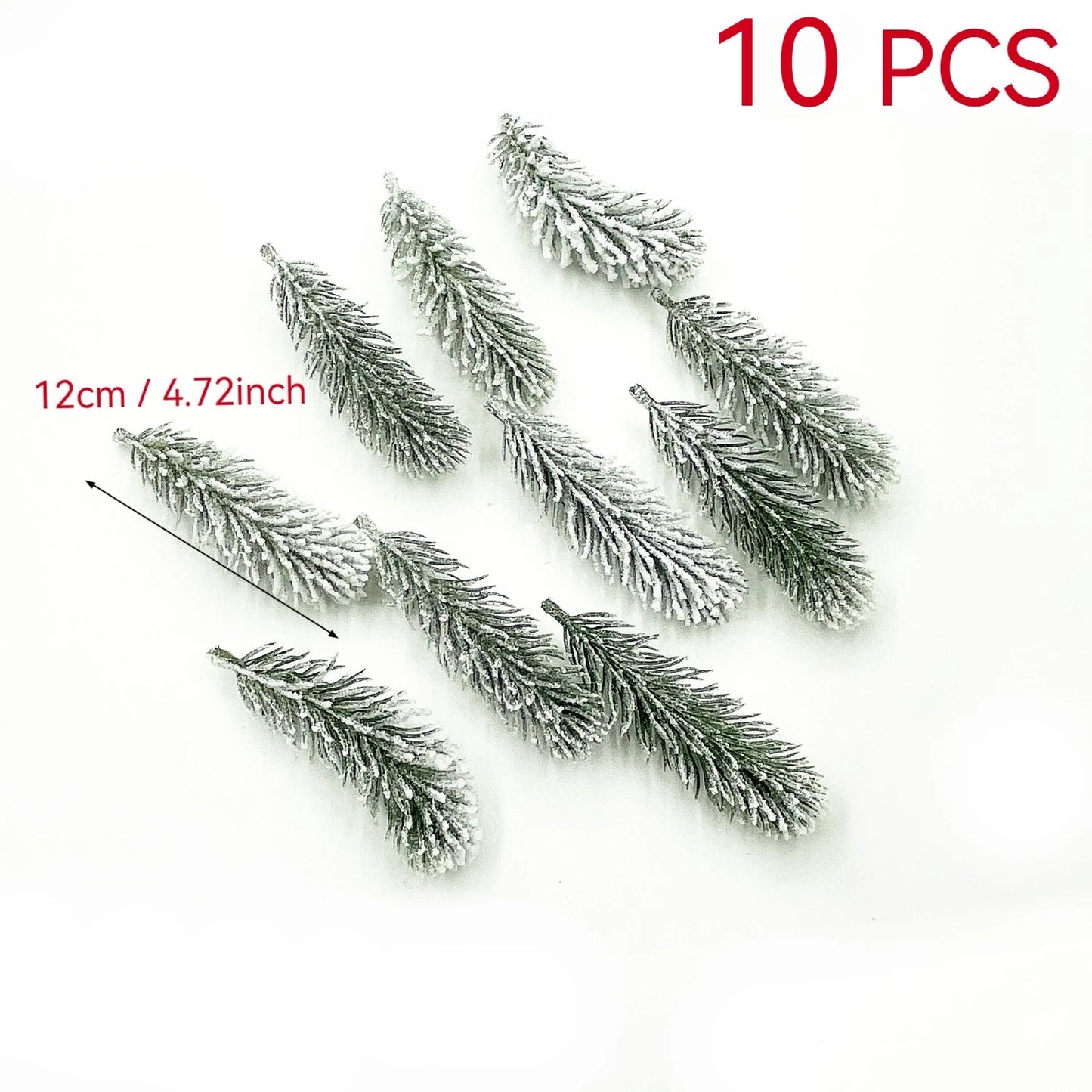 10pcs Pine Branches Artificial Plants Christmas Wedding Home Tree Decorations DIY Handcraft Bouquet Gift Box Fake Plants Needle