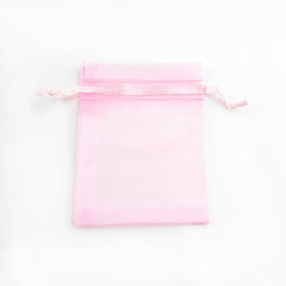 50pcs/Lot 7x9 9x12 11x16 13x18cm Printing Star Moon Christmas Organza Sack Drawstring Charm Packaging Bags Daily Jewelry