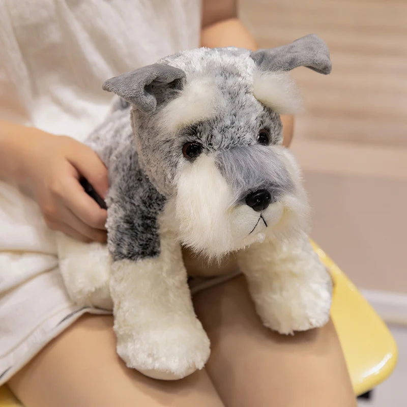 22/30/40CM Lovely Plush Schnauzer Plush Toys Stuffed Soft Animal Dolls Kawaii Schnauzer Dog Nice Birthday Christmas Gifts